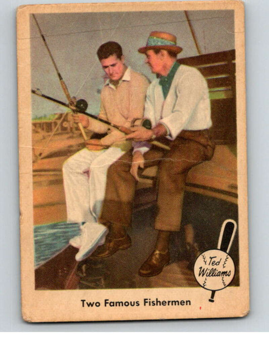 1959 Fleer Ted Williams #67 Two Famous Fishermen  Boston Red Sox  V66714 Image 1