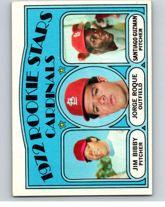 1972 Topps #316 Bibby/Roque/Guzman Cardinals Rookies RC Rookie  V66718 Image 1