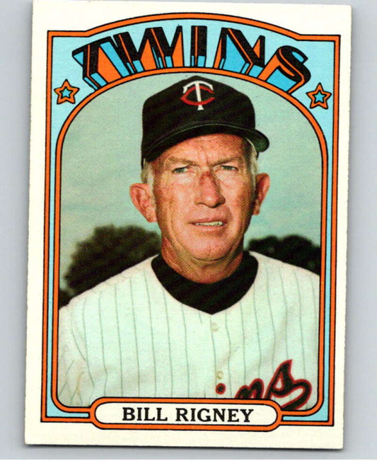 1972 Topps #389 Bill Rigney MG  Minnesota Twins  V66723 Image 1