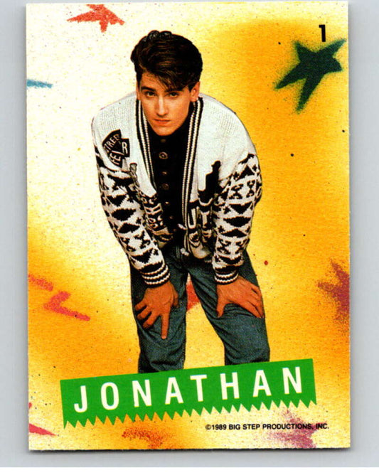 1989 New Kids on the Block Series One Stickers #1 Jonathan V66731 Image 1