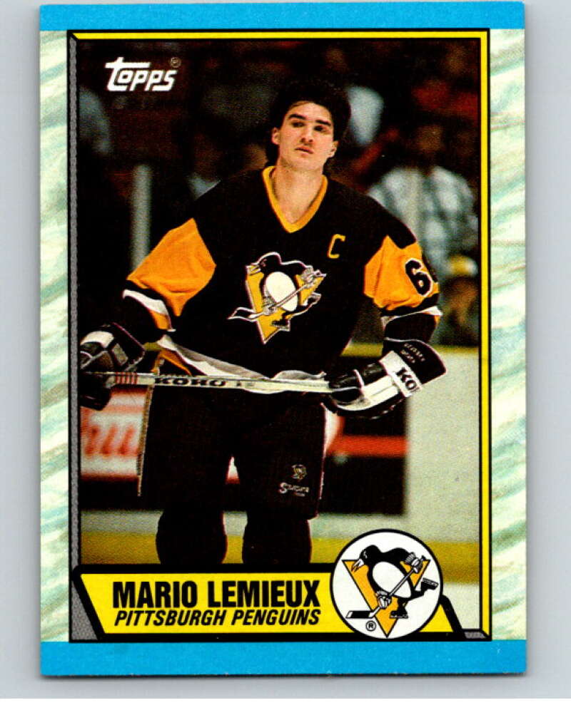 1989-90 Topps #1 Mario Lemieux  Pittsburgh Penguins  V66751 Image 1
