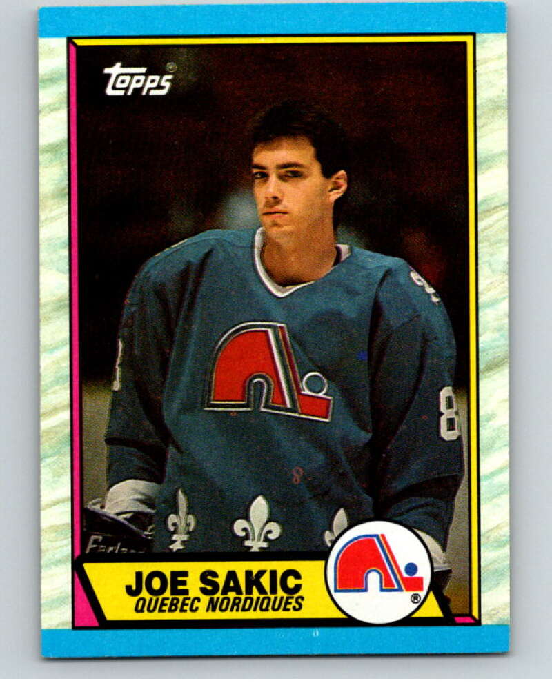 1989-90 Topps #113 Joe Sakic  RC Rookie Quebec Nordiques  V66756 Image 1