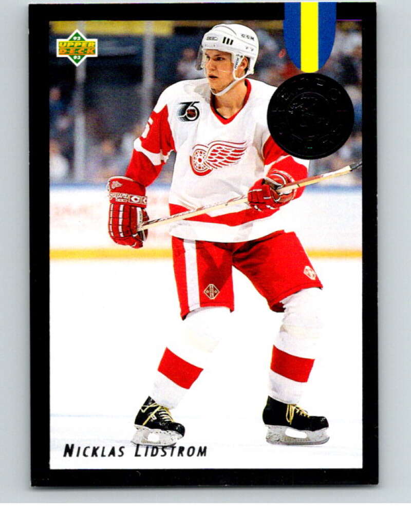 1992-93 Upper Deck Euro-Stars #E9 Nicklas Lidstrom  Detroit Red Wings  V66768 Image 1