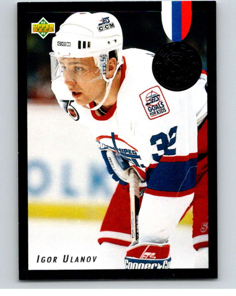 1992-93 Upper Deck Euro-Stars #E15 Igor Ulanov  Winnipeg Jets  V66773 Image 1