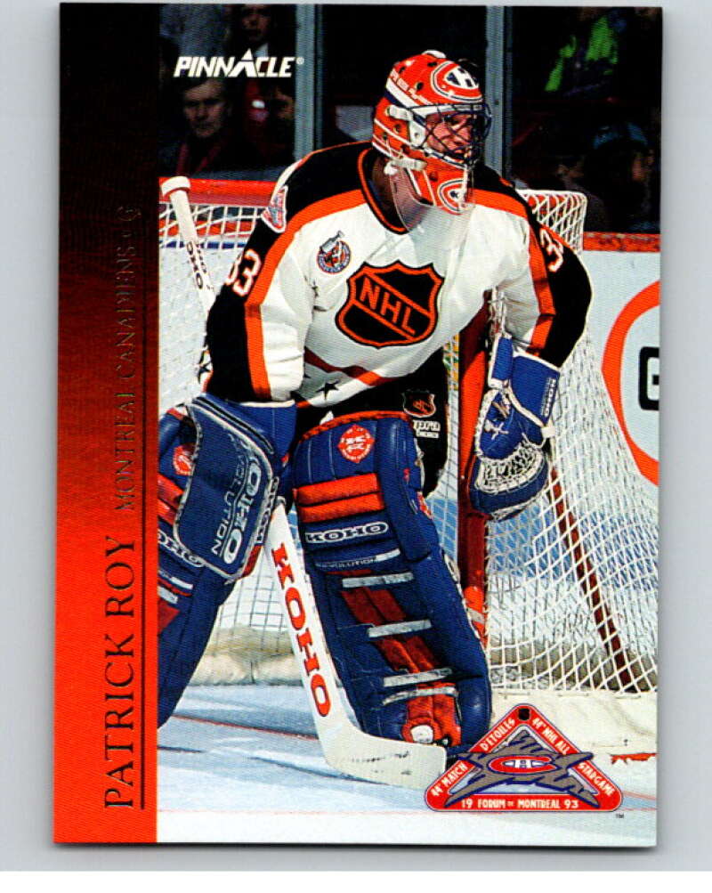 1993-94 Pinnacle All-Stars Canadian #18 Patrick Roy Canadiens  V66813 Image 1