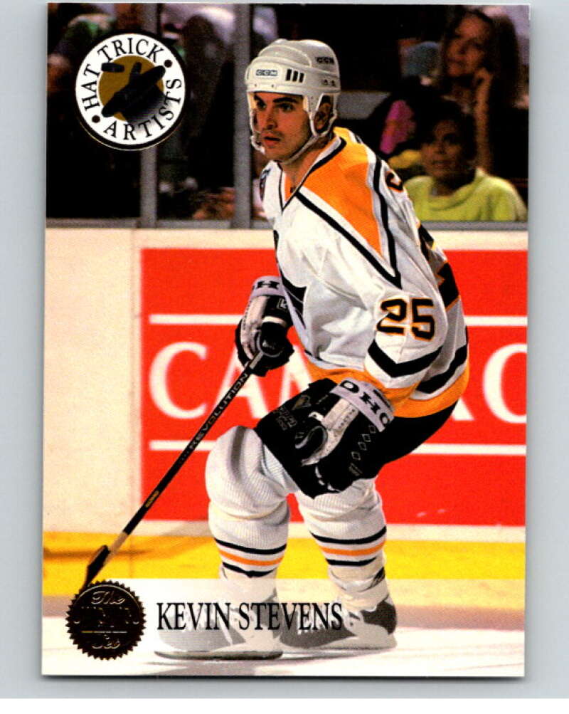 1993-94 Leaf Hat Trick Artists #9 Kevin Stevens Penguins  V66873 Image 1