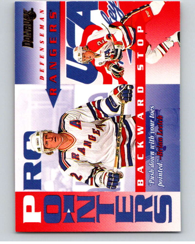 1995-96 Donruss Pro Pointers #5 Brian Leetch  New York Rangers  V66875 Image 1