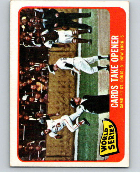 1965 Topps #132 World Series Game 1 Cards Take Opener  V66887 Image 1