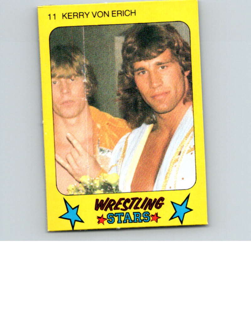 1986 Monty Gum Wrestling Stars #11 Kerry Von Erich   V66958 Image 1