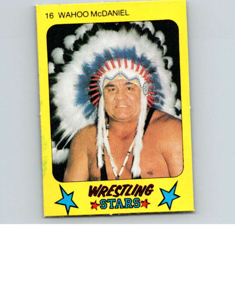 1986 Monty Gum Wrestling Stars #16 Wahoo McDaniel   V66961 Image 1