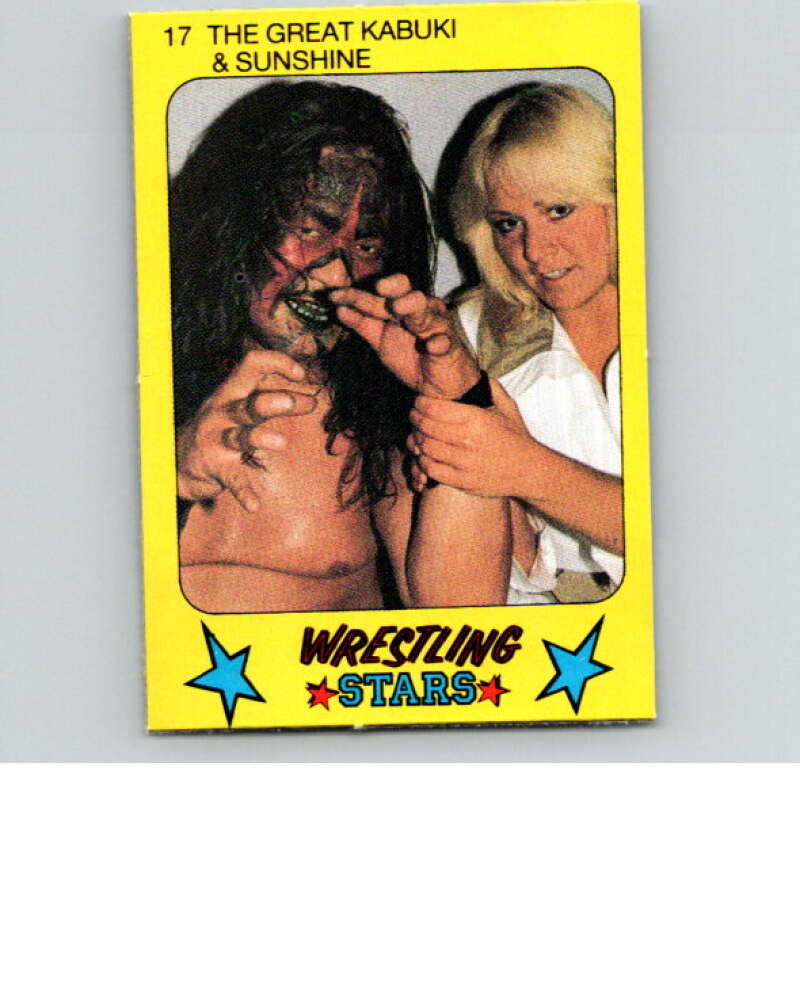 1986 Monty Gum Wrestling Stars #17 Great Kabuki/Sunshine   V66962 Image 1