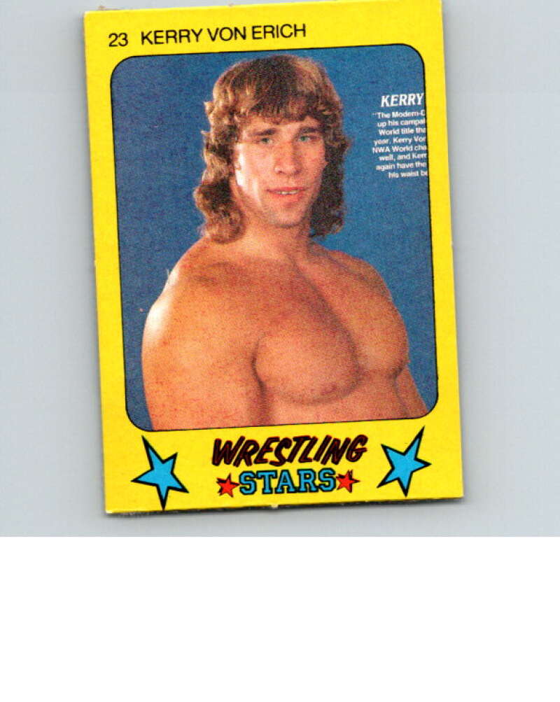 1986 Monty Gum Wrestling Stars #23 Kerry Von Erich   V66965 Image 1
