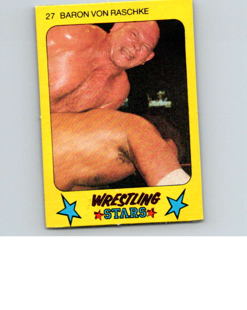 1986 Monty Gum Wrestling Stars #27 Baron Von Raschke   V66975 Image 1
