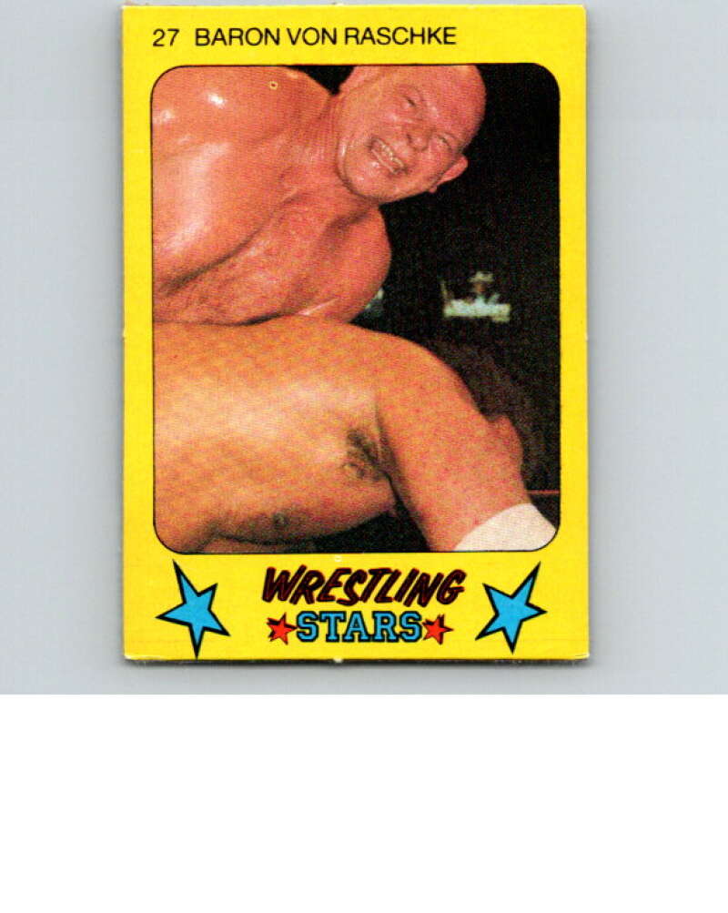 1986 Monty Gum Wrestling Stars #27 Baron Von Raschke   V66976 Image 1