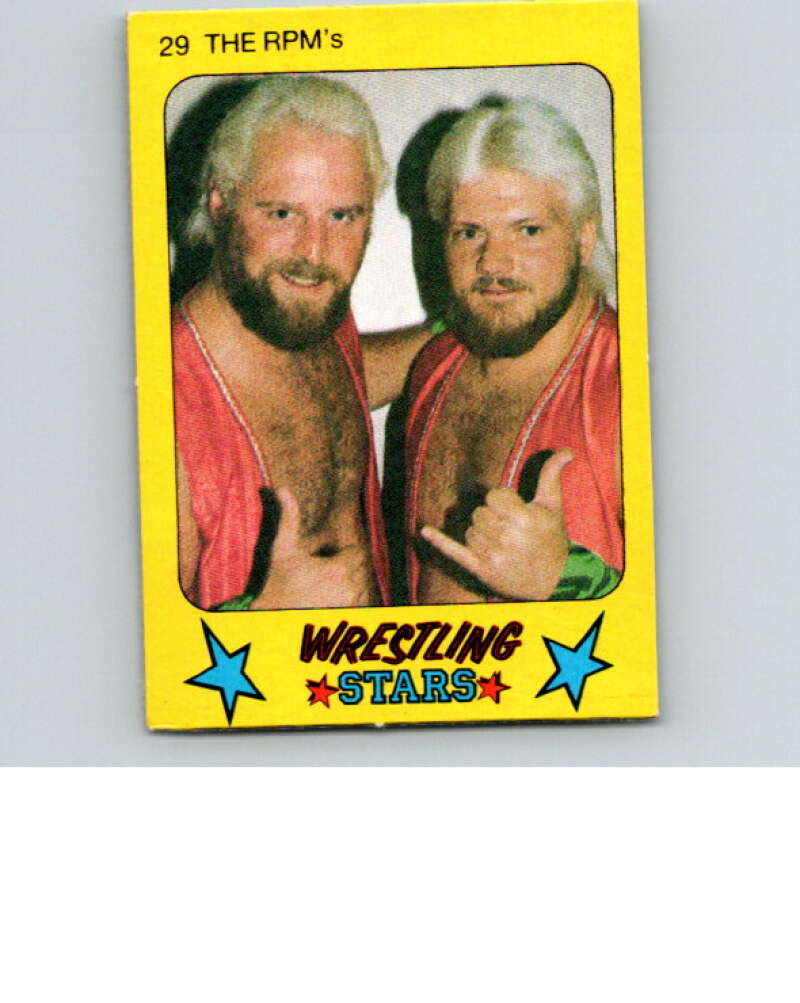 1986 Monty Gum Wrestling Stars #29 RPM's   V66980 Image 1