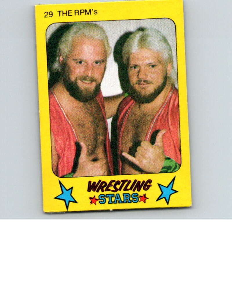 1986 Monty Gum Wrestling Stars #29 RPM's   V66981 Image 1