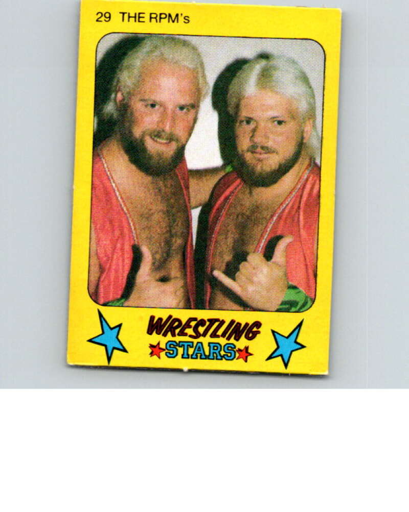 1986 Monty Gum Wrestling Stars #29 RPM's   V66982 Image 1