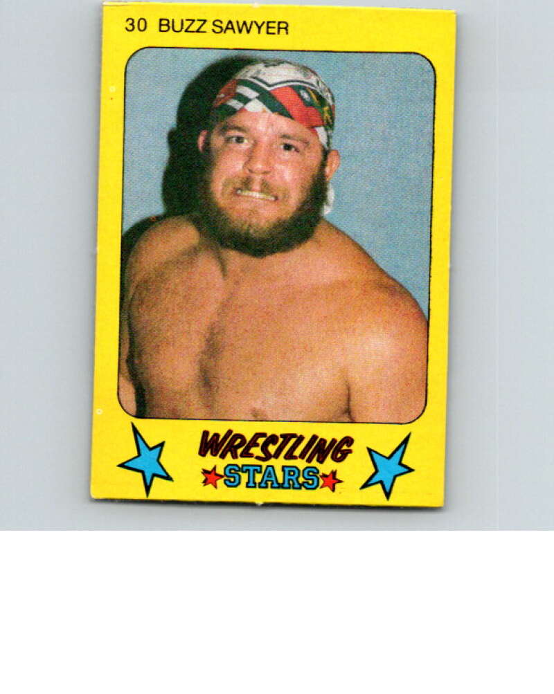 1986 Monty Gum Wrestling Stars #30 Buzz Sawyer   V66985 Image 1