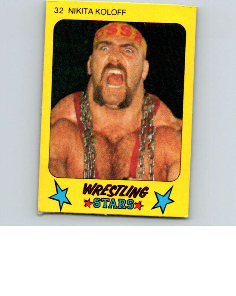 1986 Monty Gum Wrestling Stars #32 Nikita Koloff   V66986 Image 1
