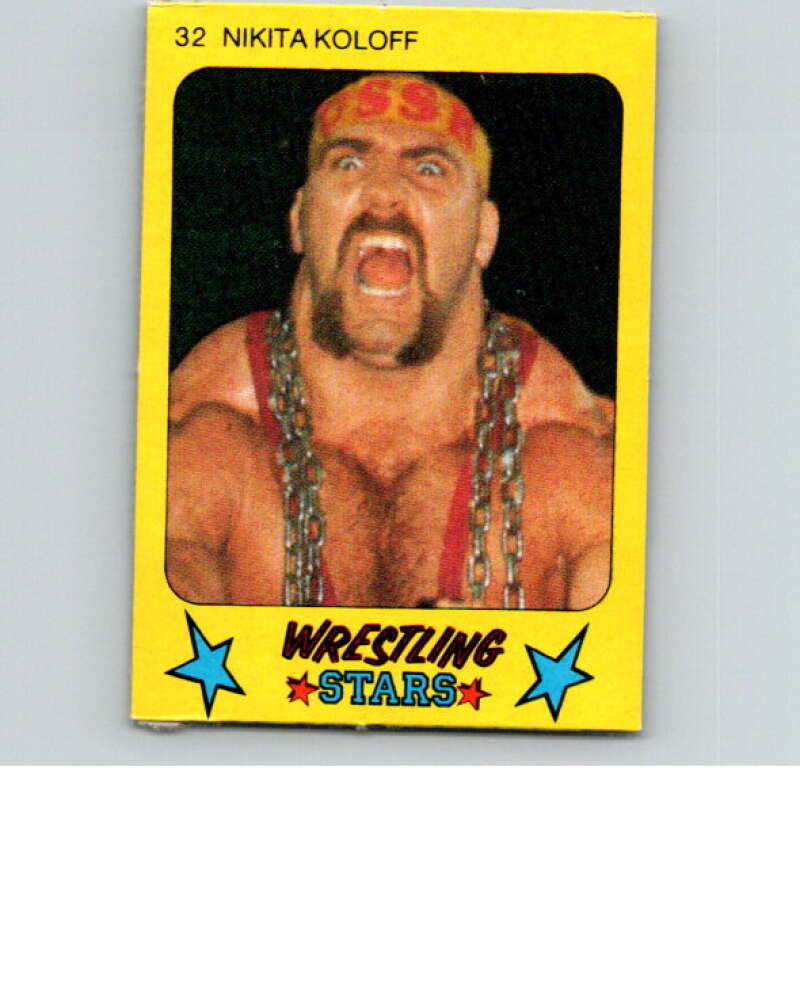 1986 Monty Gum Wrestling Stars #32 Nikita Koloff   V66987 Image 1