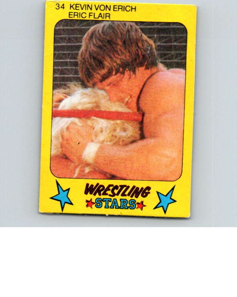 1986 Monty Gum Wrestling Stars #34 Kevin Von Erich/Ric Flair   V66990 Image 1