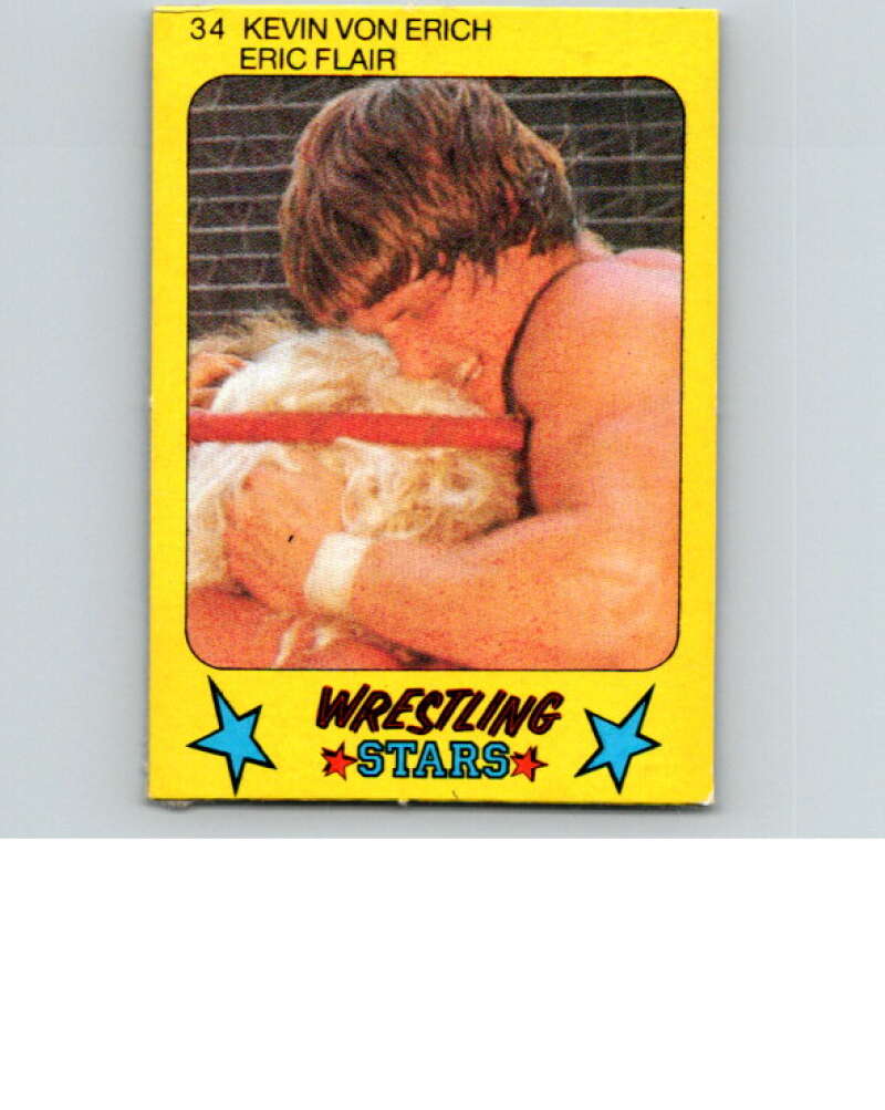 1986 Monty Gum Wrestling Stars #34 Kevin Von Erich/Ric Flair   V66991 Image 1
