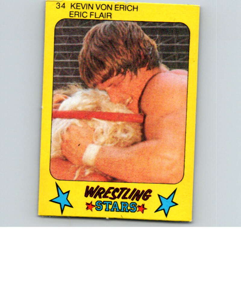1986 Monty Gum Wrestling Stars #34 Kevin Von Erich/Ric Flair   V66994 Image 1