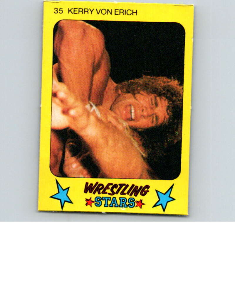 1986 Monty Gum Wrestling Stars #35 Kerry Von Erich   V66995 Image 1