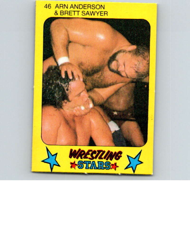 1986 Monty Gum Wrestling Stars #46 Arn Anderson/Brett Sawyer   V67002 Image 1