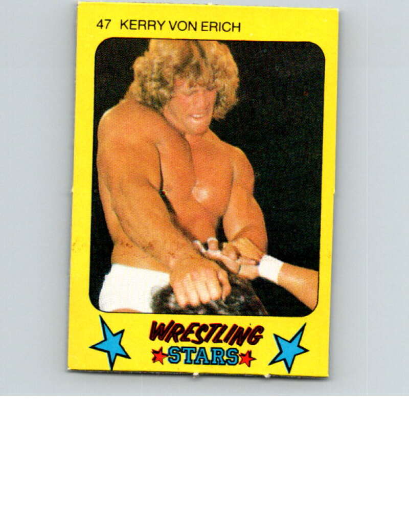 1986 Monty Gum Wrestling Stars #47 Kerry Von Erich   V67003 Image 1