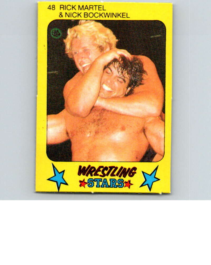 1986 Monty Gum Wrestling Stars #48 Rick Martel/Nick Bockwinkel   V67004 Image 1