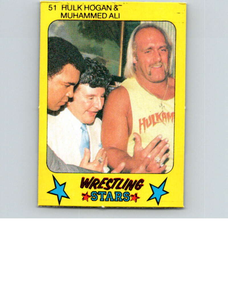1986 Monty Gum Wrestling Stars #51 Hulk Hogan/Muhammed Ali   V67008 Image 1