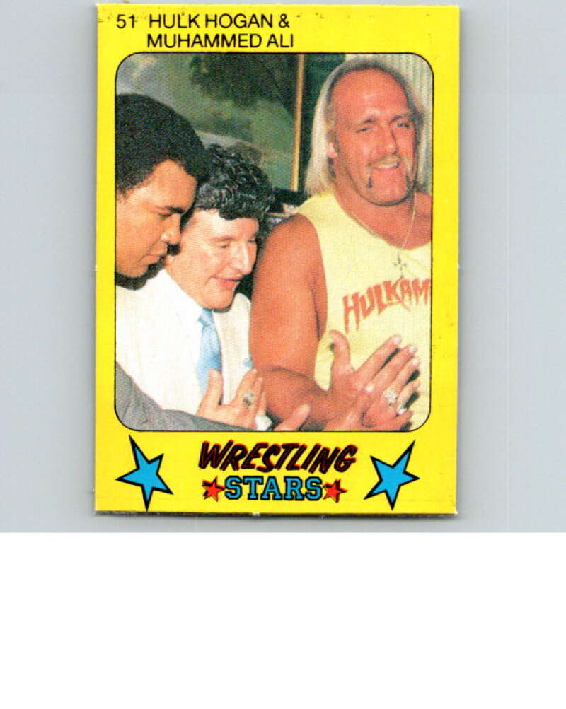 1986 Monty Gum Wrestling Stars #51 Hulk Hogan/Muhammed Ali   V67010 Image 1