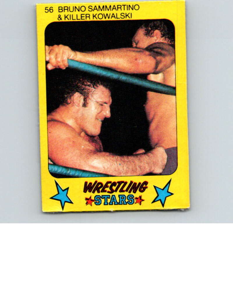 1986 Monty Gum Wrestling Stars #56 Bruno Sammartino/Killer Kowalski   V67018 Image 1