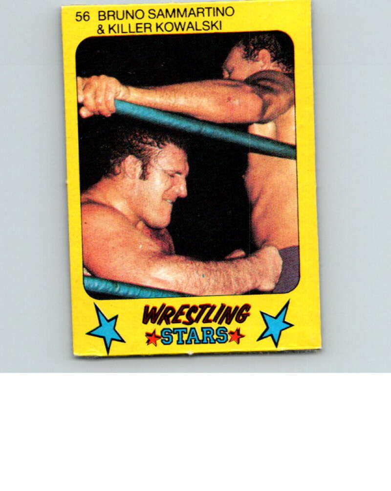 1986 Monty Gum Wrestling Stars #56 Bruno Sammartino/Killer Kowalski   V67019 Image 1