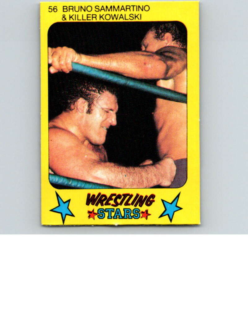 1986 Monty Gum Wrestling Stars #56 Bruno Sammartino/Killer Kowalski   V67020 Image 1