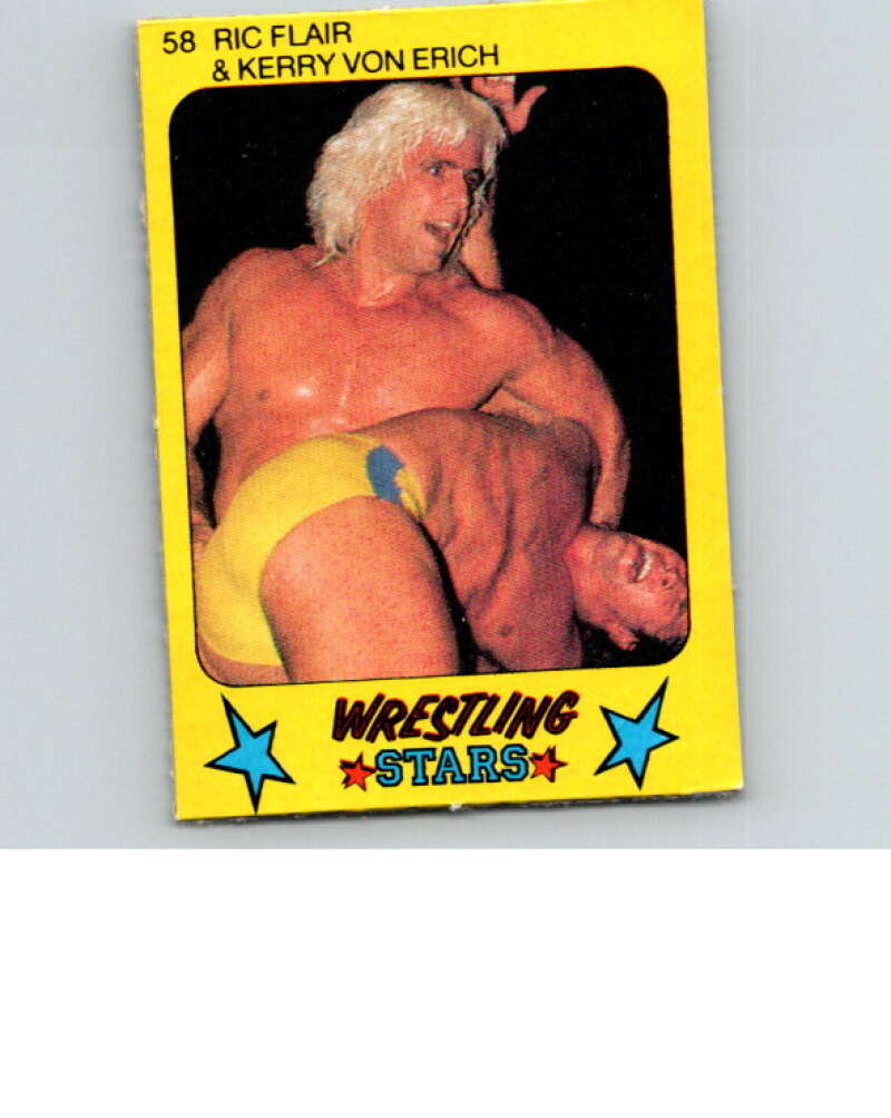 1986 Monty Gum Wrestling Stars #58 Ric Flair/Kevin Von Erich   V67025 Image 1