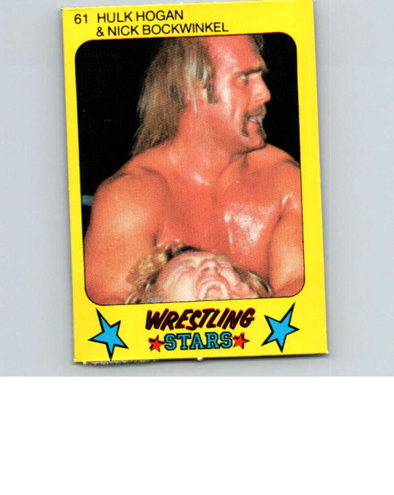 1986 Monty Gum Wrestling Stars #61 Hulk Hogan/Nick Bockwinkel   V67030 Image 1
