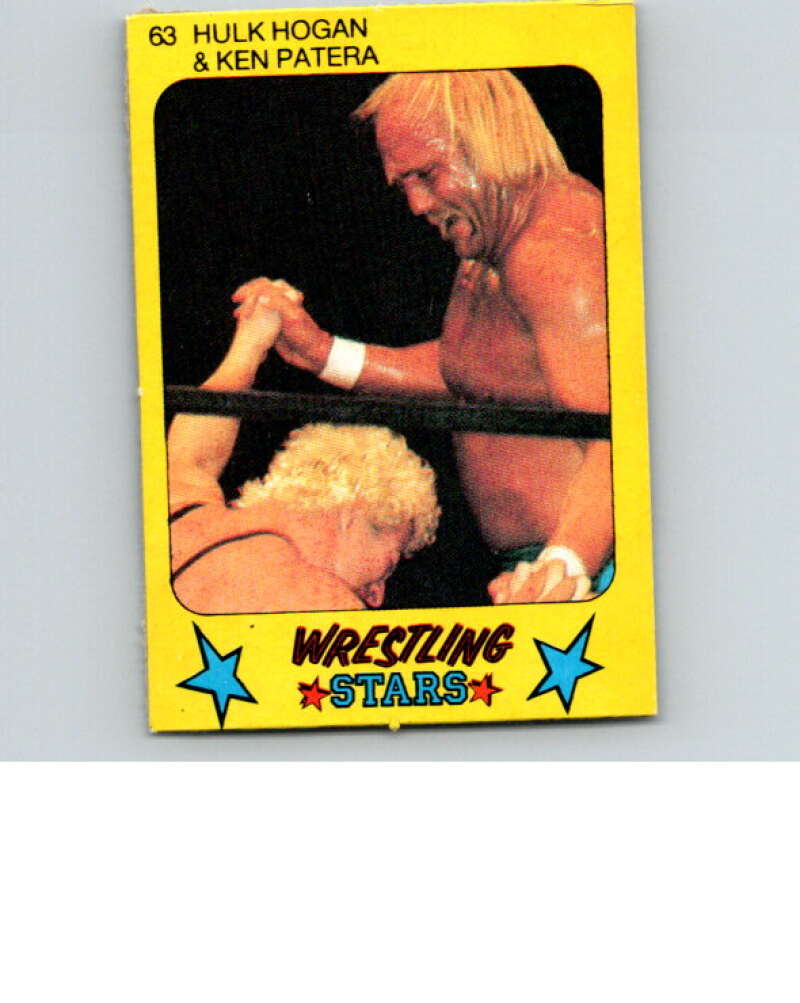 1986 Monty Gum Wrestling Stars #63 Hulk Hogan/Ken Patera   V67032 Image 1