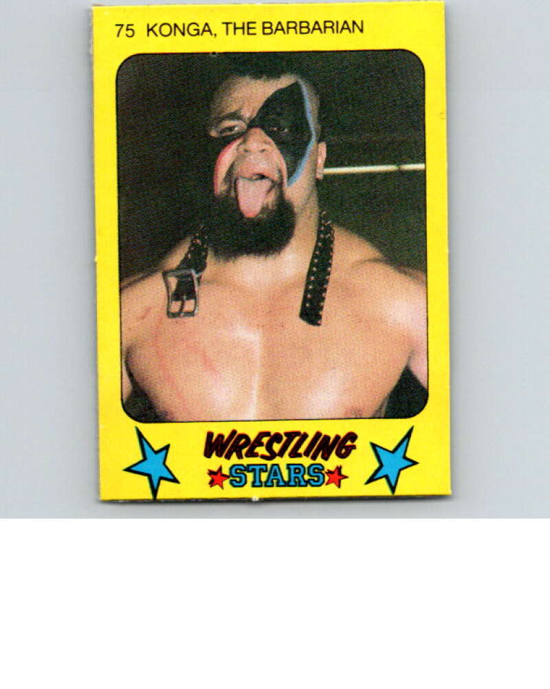 1986 Monty Gum Wrestling Stars #75 Konga the Barbarian   V67036 Image 1