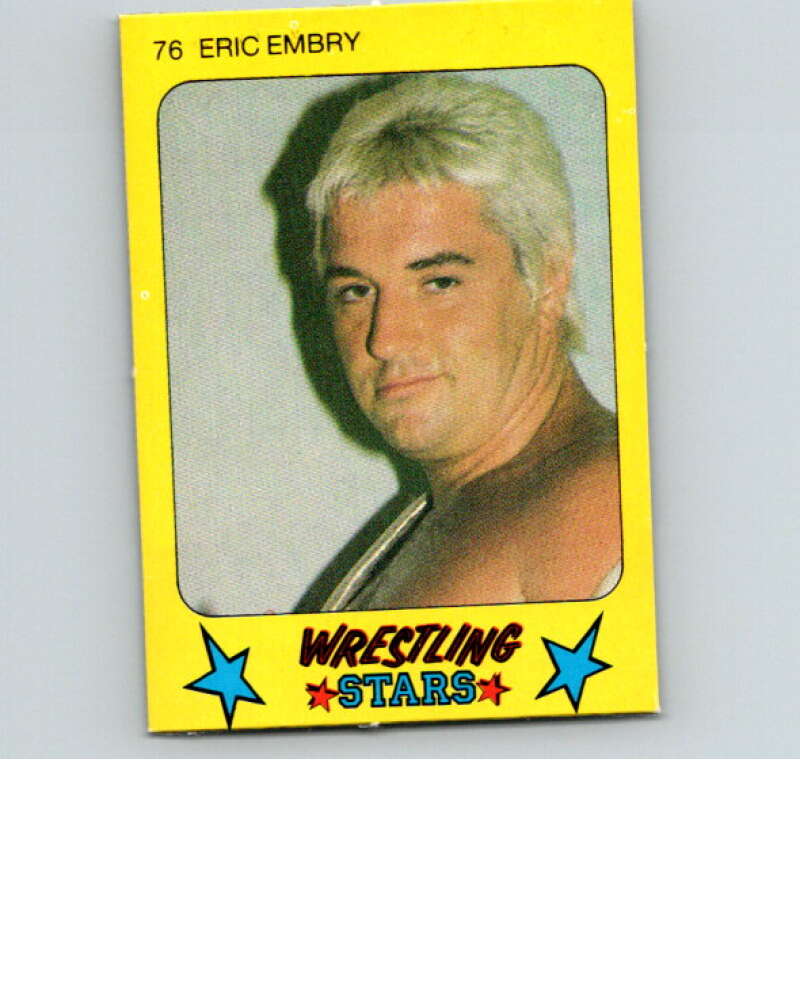 1986 Monty Gum Wrestling Stars #76 Eric Embry   V67037 Image 1