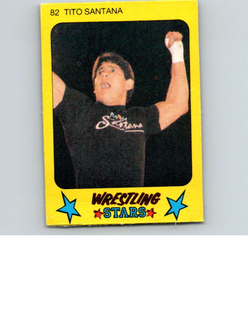 1986 Monty Gum Wrestling Stars #82 Tito Santana   V67040 Image 1