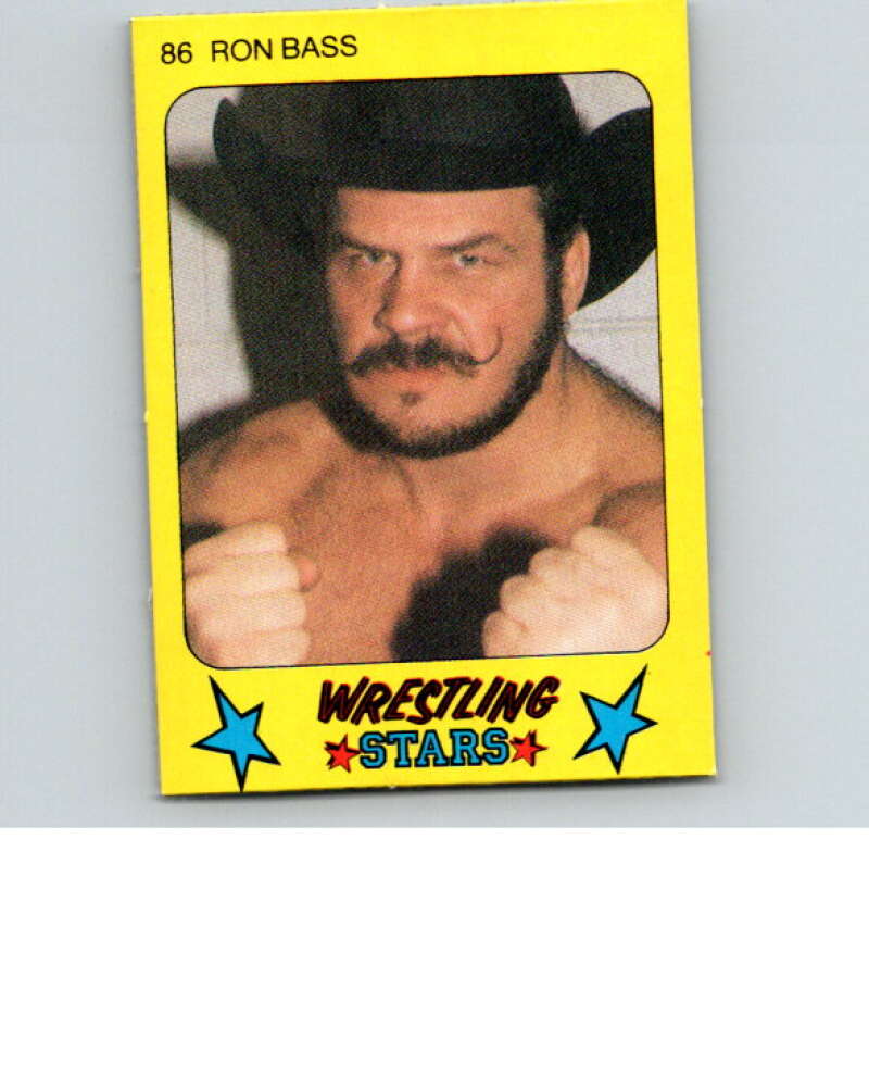 1986 Monty Gum Wrestling Stars #86 Ron Bass   V67043 Image 1