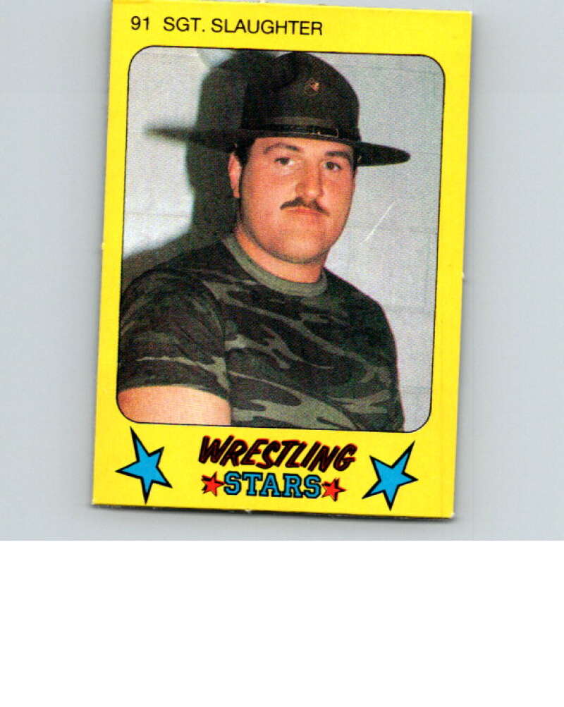 1986 Monty Gum Wrestling Stars #91 Sgt. Slaughter   V67051 Image 1