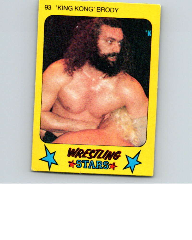 1986 Monty Gum Wrestling Stars #93 King Kong Brody   V67053 Image 1