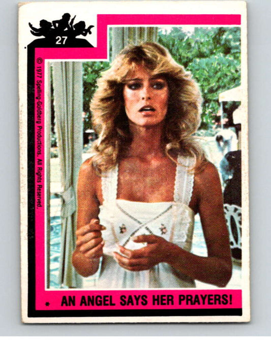 1977 Topps Charlie's Angels #27 An Angel Says Her Prayers   V67153 Image 1