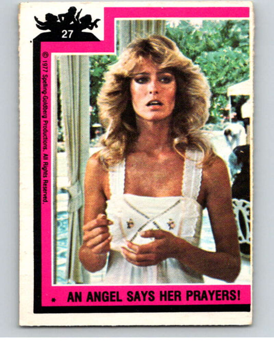 1977 Topps Charlie's Angels #27 An Angel Says Her Prayers   V67154 Image 1