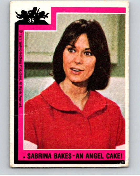 1977 Topps Charlie's Angels #35 Sabrina Bakes An Angel Cake   V67181 Image 1