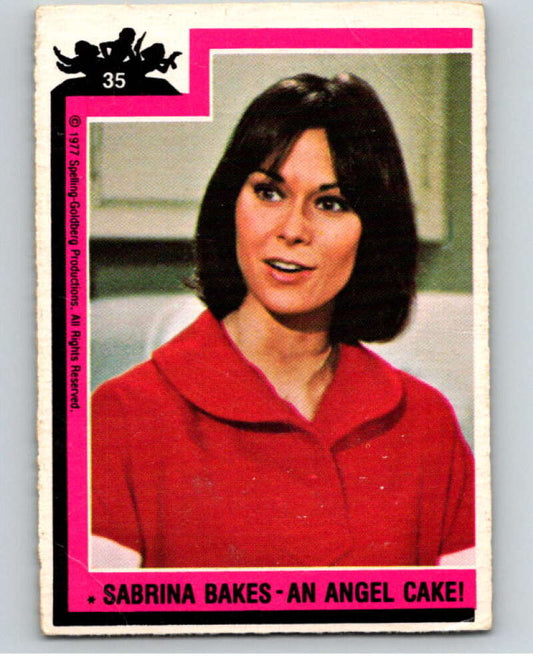1977 Topps Charlie's Angels #35 Sabrina Bakes An Angel Cake   V67183 Image 1