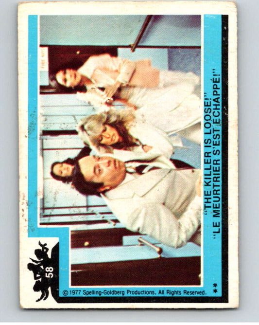 1977 OPC Charlie's Angels #58 The Killer Is loose   V67274 Image 1